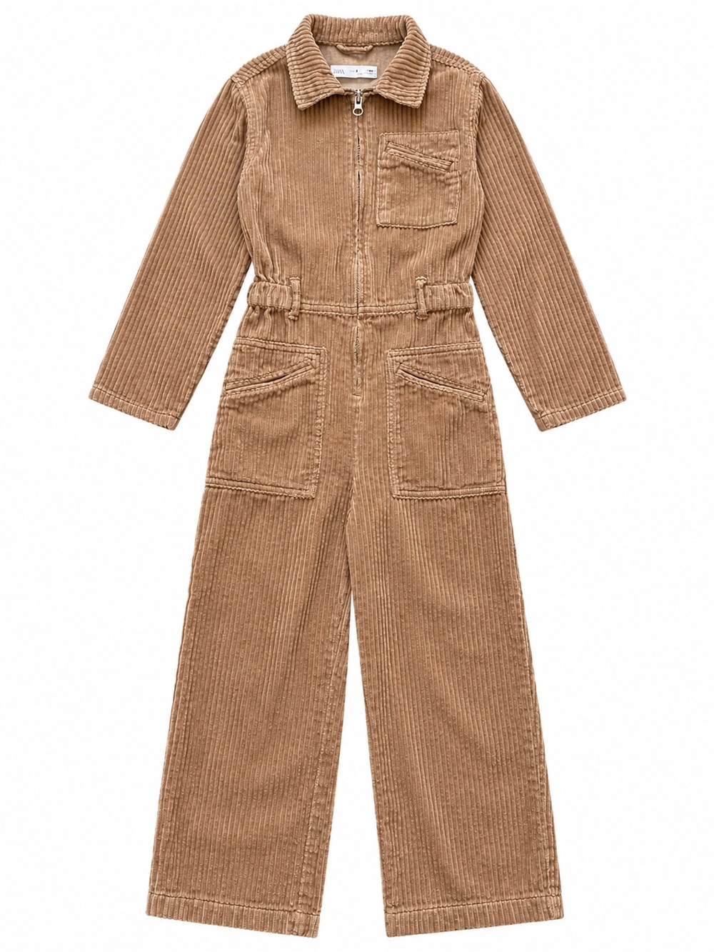Zara Girls Tan Corduroy Jumpsuit - Size 7